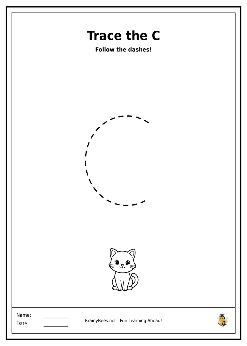 Trace the Letter C