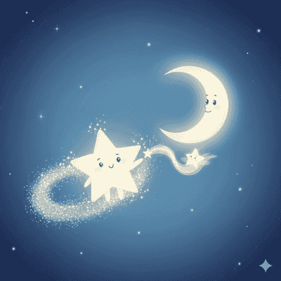 The Little Star and the Lost Moonbeam