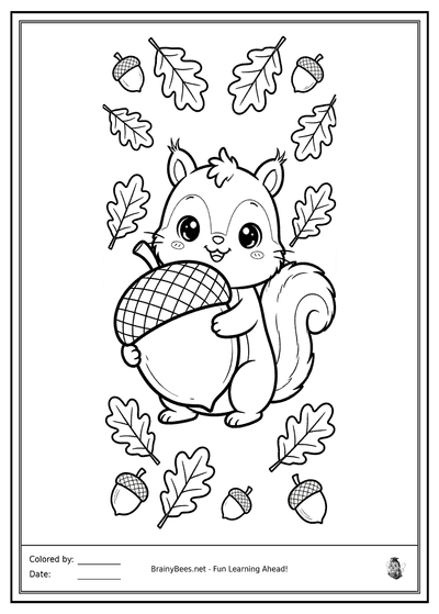 Thanksgiving Squirrel Giant Acorn