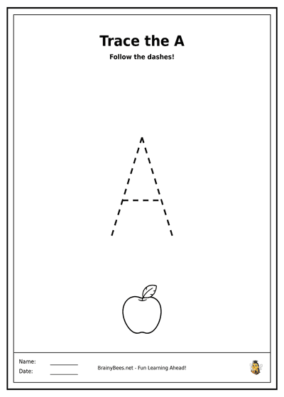 Trace the Letter A