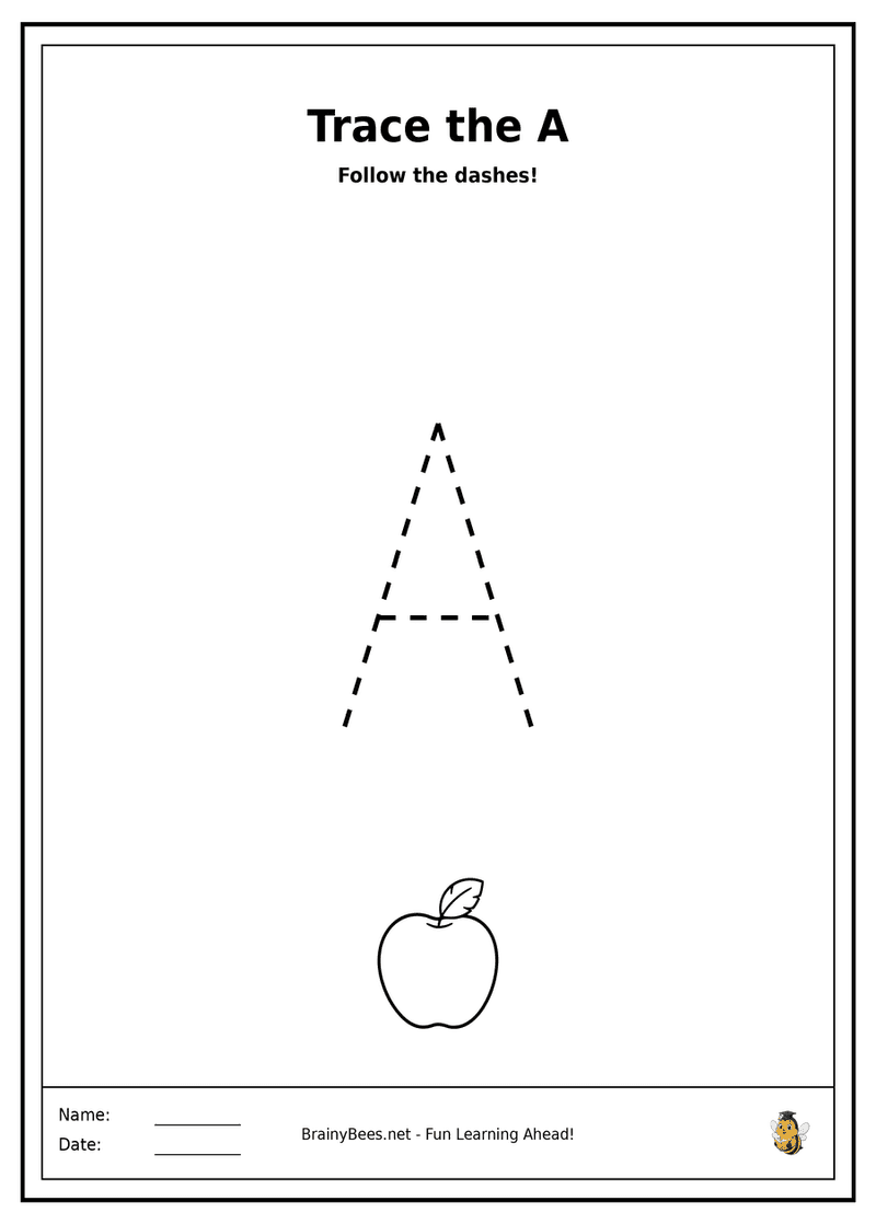 Trace the Letter A