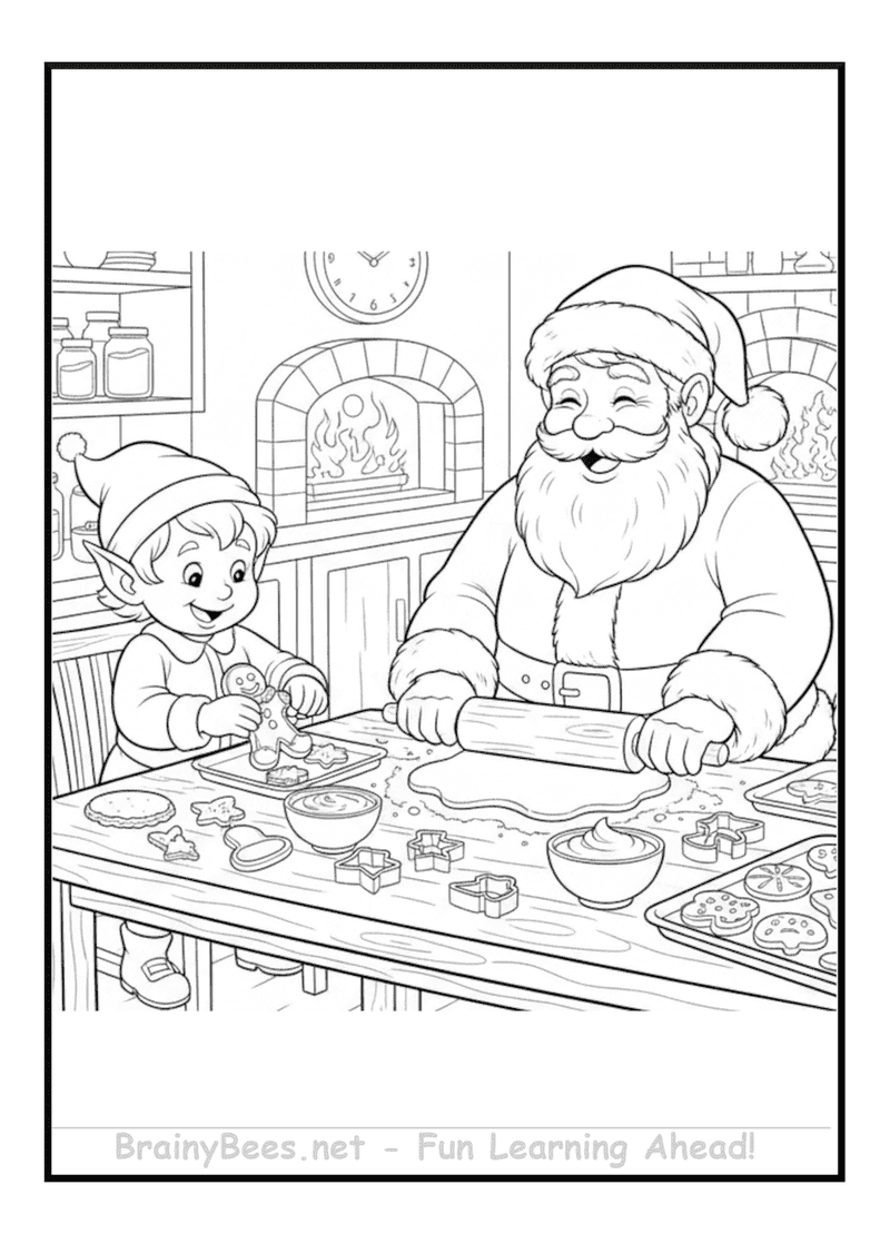 Christmas Santa Gingerbread Cookies Elves