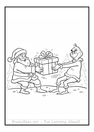 Christmas Santa Vs Grinch Gift