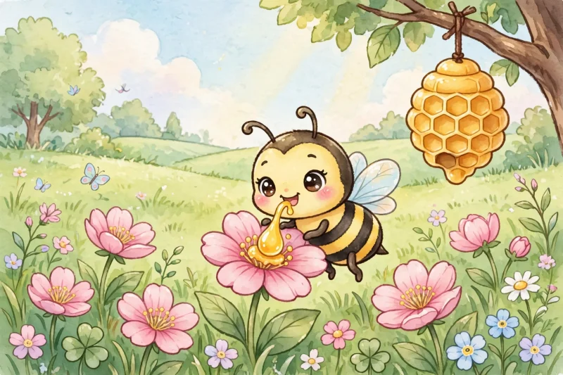Buzzie the Bee Shares the Honey