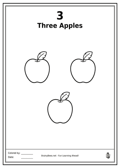 Number 3 Coloring Page - Three