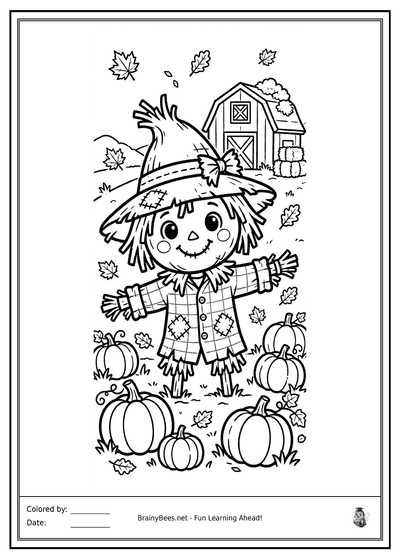 Thanksgiving Scarecrow Pumpkin Patch