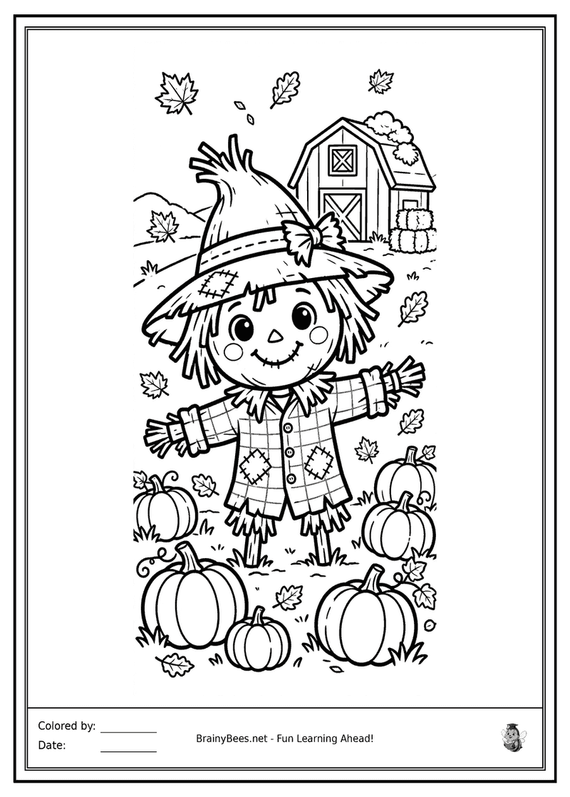 Thanksgiving Scarecrow Pumpkin Patch