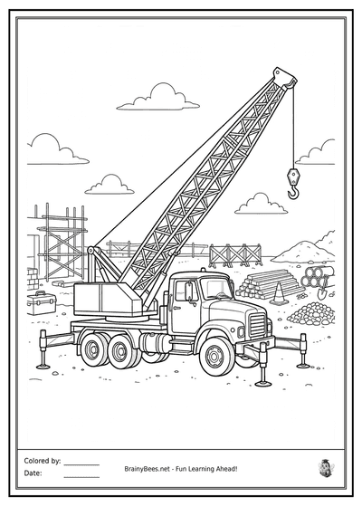Realistic Crane Truck