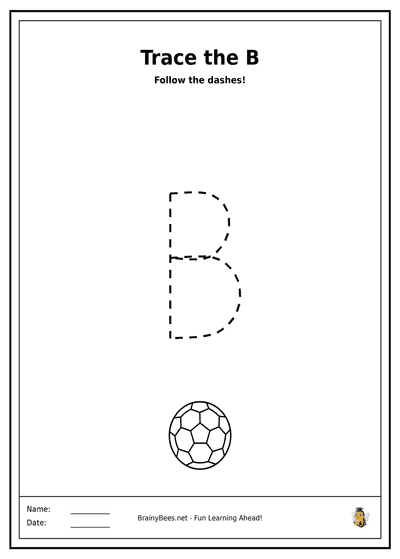 Trace the Letter B