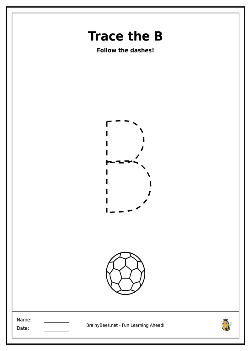 Trace the Letter B