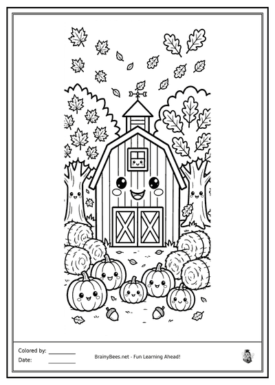 Thanksgiving Red Barn Harvest