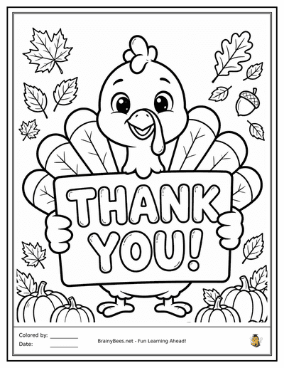 Thanksgiving Thank You Turkey