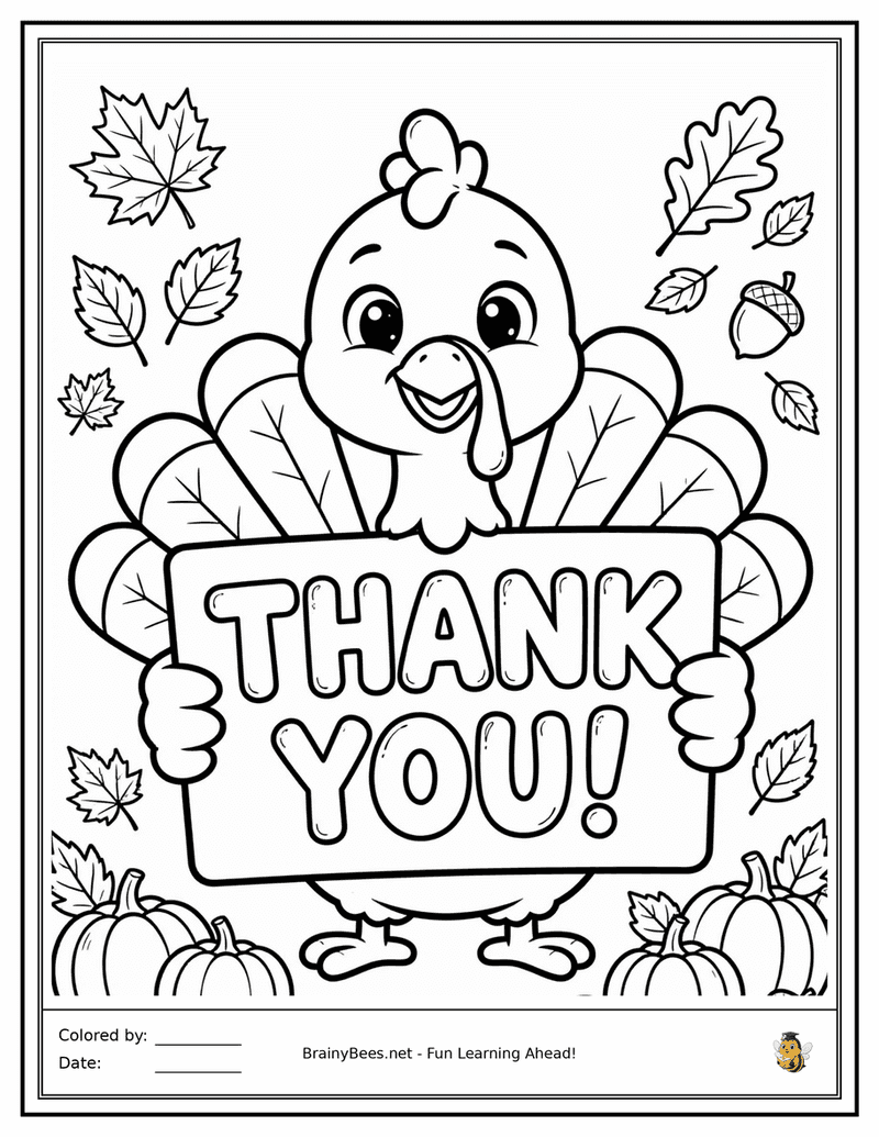 Thanksgiving Thank You Turkey