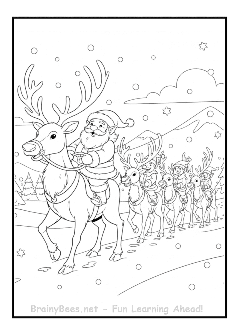 Christmas Santa Reindeer Kids Ride