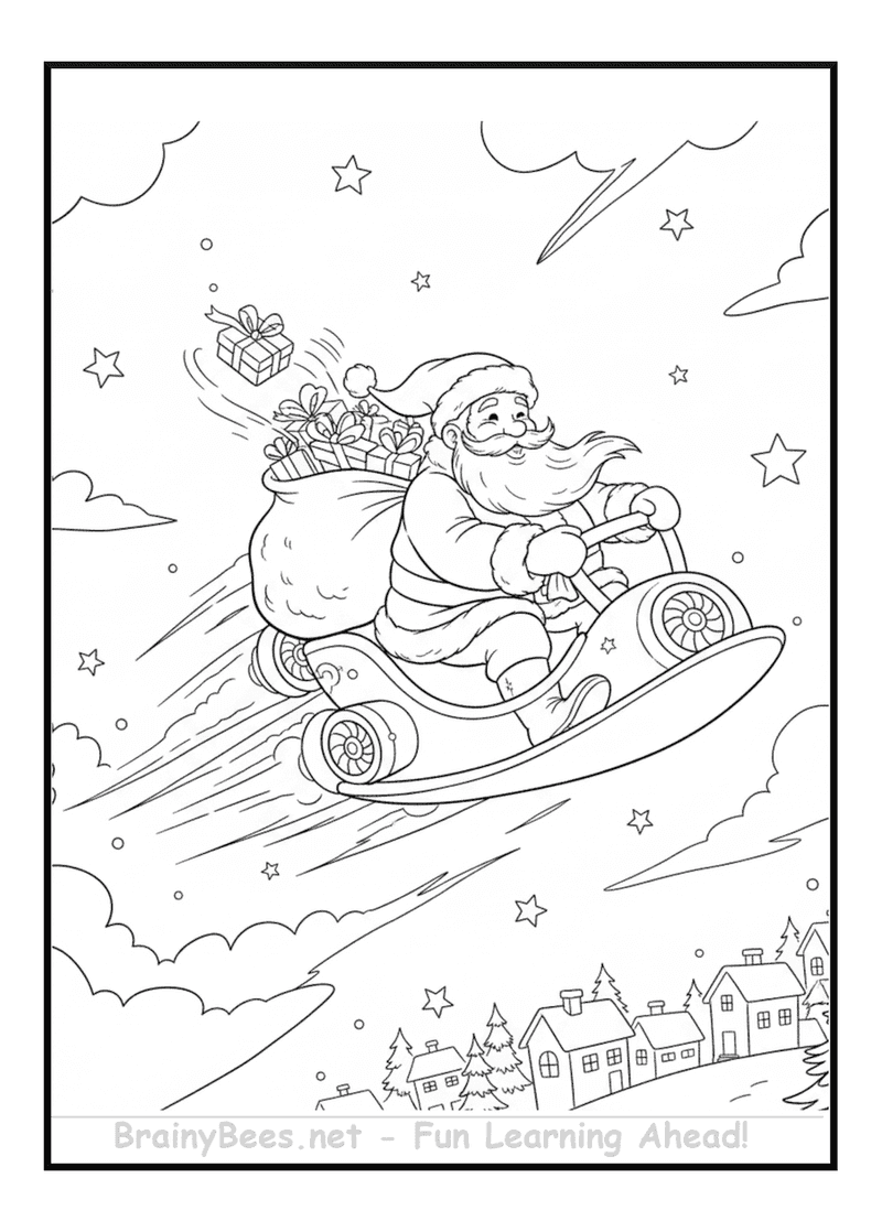 Christmas Santa Gifts Snow Sled Mobil