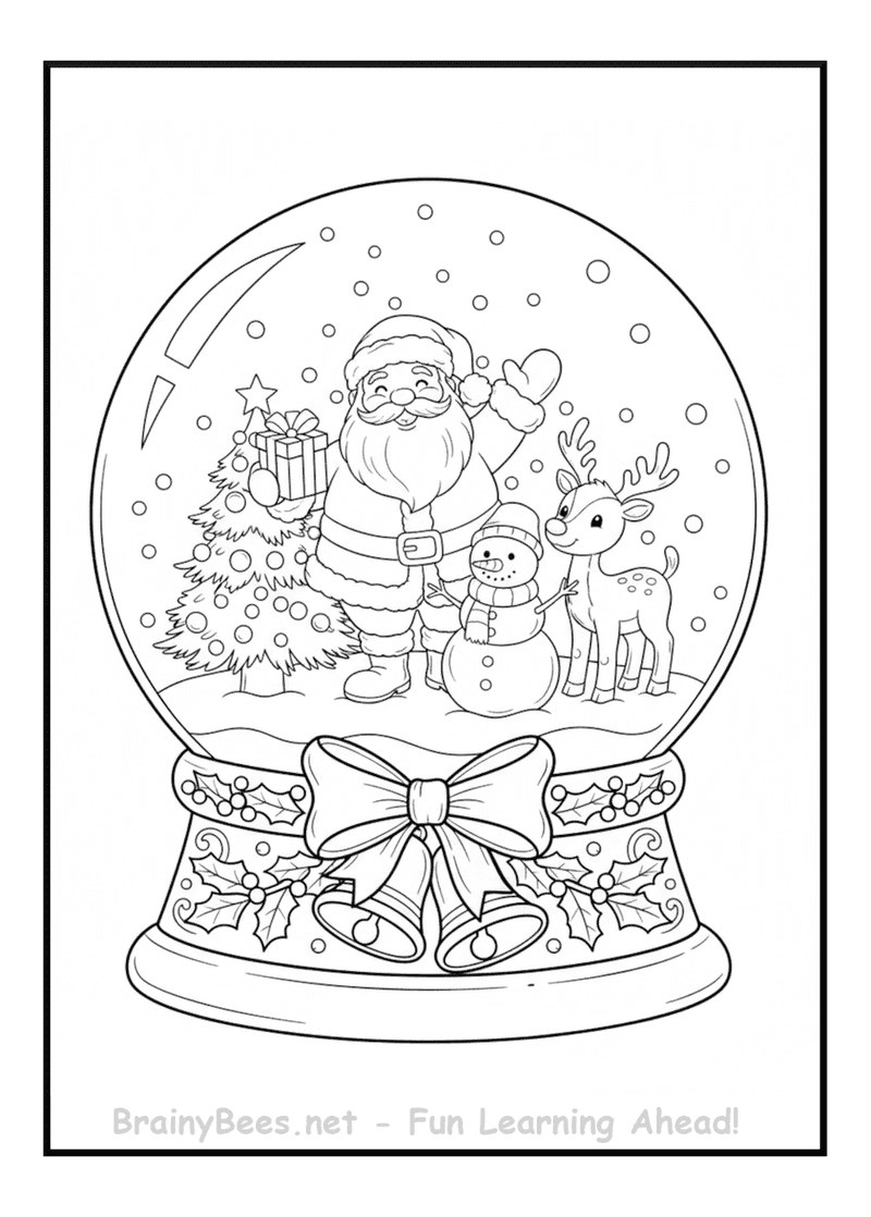 Christmas Santa Snowman Globe