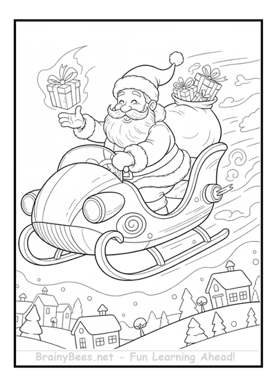 Christmas Santa Gifts Snow Sled Mobile