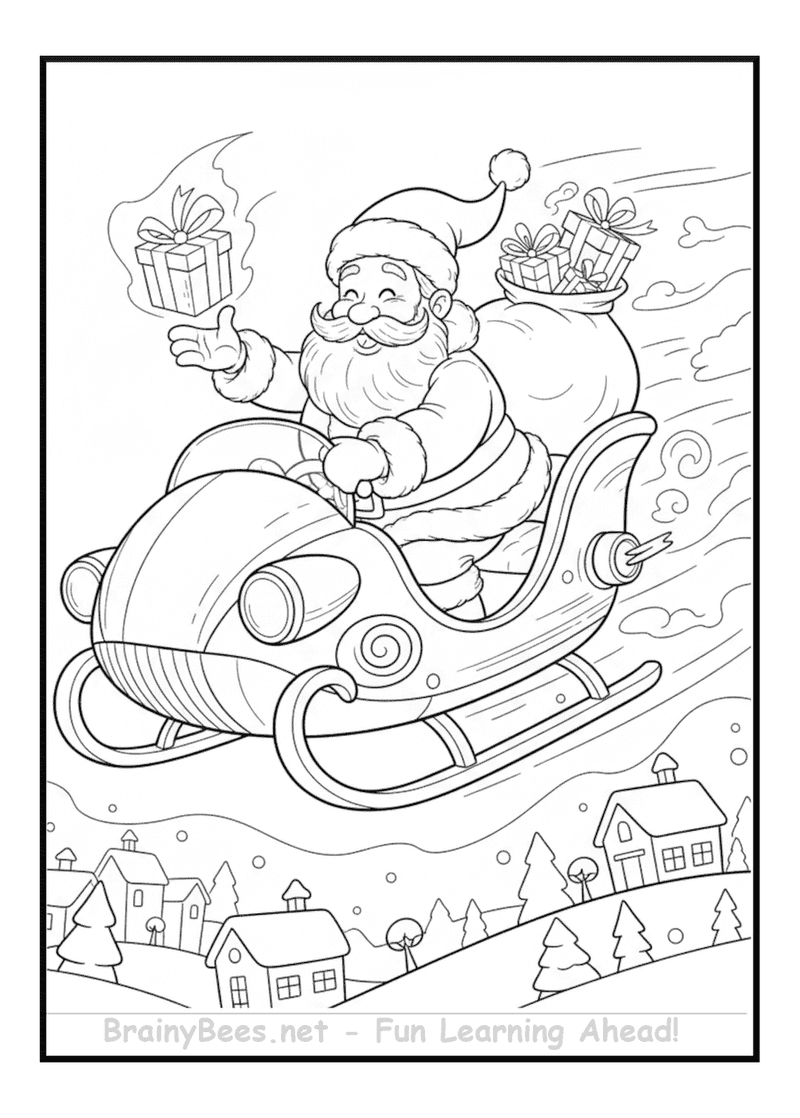 Christmas Santa Gifts Snow Sled Mobile