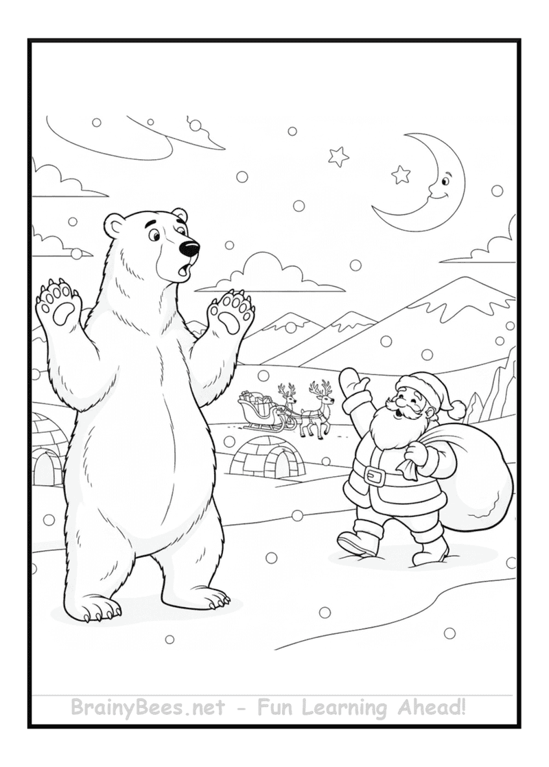 Christmas Santa Polar Bear